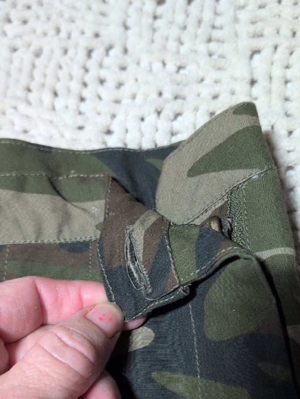 396- Women's Camouflage A-Line Skirt with Funky Embroidered Trim - Picture 6 of 8